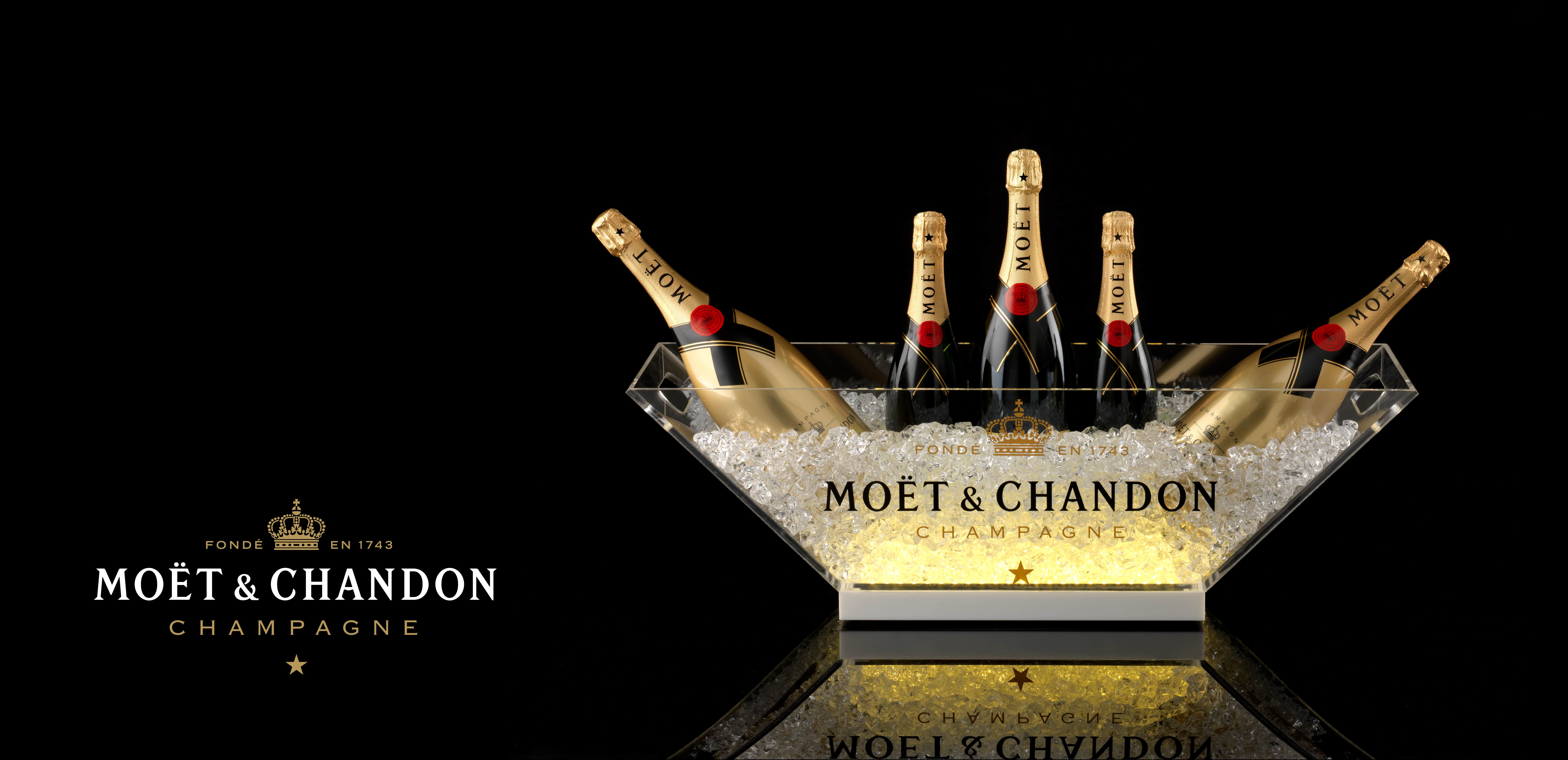 botellas de champagne Moet & Chandon